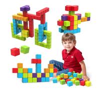 Pairez Toys Lot de 36 blocs de construction magnétiques de 1,65 pouces pour tout-petits, jouets sensoriels et Montessori pour garçons et filles de 1, 2, 3 ans