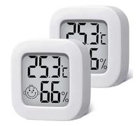 PAIRIER Mini Thermomètre Hygromètre LCD Intérieur Maison | Convient pour Chambres D'enfants, Convient pour Chambres de Personnes Âgées