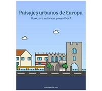 Paisajes Urbanos De Europa Libro Para Colorear Para Niños 1