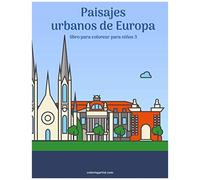Paisajes Urbanos De Europa Libro Para Colorear Para Niños 3