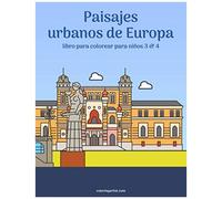 Paisajes Urbanos De Europa Libro Para Colorear Para Niños 3 & 4