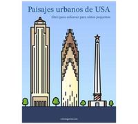 Paisajes Urbanos De Usa Libro Para Colorear Para Niños Pequeños