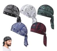 Paisley Cooling Headscarf Cap Elastic Cycling Sports Cap Stretch Bandana Beanie Motorcycle Pirate Head Wrap Safety Helmet Liner Breathable Sweat