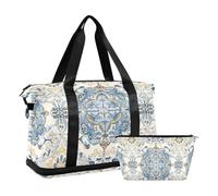 Paisley Glory Sac de voyage avec motif sans couture Bleu, image sans couture bleu paisley gloire, modèle sans couture, 1 size