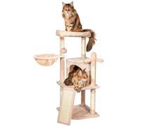 PAITSY Arbre a Chat, Griffoir pour Chat, 1 Perchoir, 1 Niche, 1 Hamac, 1 Balle, Colonnes en Sisal, Peluche, Hauteur 106cm, Beige, Garantie 5 Ans Paitsy