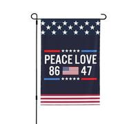 Paix, Amour, 86, 47 Drapeaux de jardin, Bannières humoristiques, Drapeaux de cour
