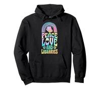 Paix, Amour et bibliothèques Bohemian Rainbow Sweat à Capuche