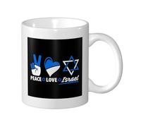 Paix, Amour Et Israël Mug À Café Mignonne Mug Jolis Tasse À Café Pour Cuisine Boissons Chaudes Espresso 330Ml