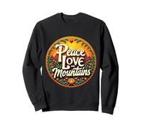 Paix Amour Et Montagnes Amoureux En Plein Air Nature Alpiniste Sweatshirt