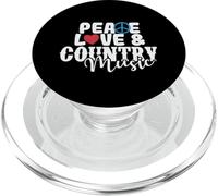 Paix, Amour et Musique Country États-Unis Amérique PopSockets PopGrip pour MagSafe
