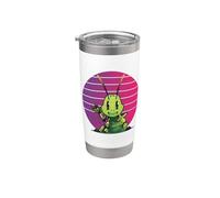 Paix Amour Grillon Insectes Paix Main Insecte Insecte Nature Gobelet isotherme en acier inoxydable double paroi