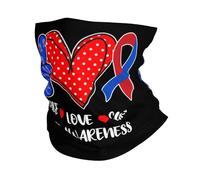 Paix, Amour, Malformation Cardiaque Congénitale Unisexe Foulard Thermique Snood Coupe-Vent Tour De Cou pour Marche Golf Pêche Yoga