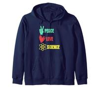 Paix Amour Science Style Rétro Positif Sweat à Capuche