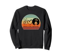 Paix Amour Verseau Reine Zodiaque Afro Cheveux Anniversaire Sweatshirt