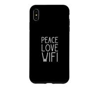 Paix, Amour, WiFi Design Amusant/J'adore Le WiFi ! Coque pour iPhone XS Max