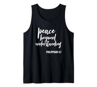 Paix au-delà de la compréhension des Écritures religieuses Verse de la Bible Débardeur