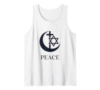 Paix | Croissant de Croix Hexagramme Interreligieux Unité Coexistent Débardeur
