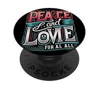 Paix et Amour pour Tous Construire l'unité Love Peace Shine Bright PopSockets PopGrip Adhésif
