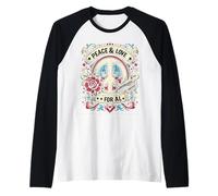 Paix et Amour pour Tous l'amour et la Paix Nous mènent vers Un Monde Meilleur Manche Raglan