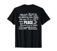 Paix Monde Global Typographie Paix Langues Différentes T-Shirt