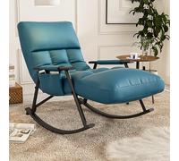 Fauteuil salon,Fauteuil relax,Fauteuil salon confortable,Fauteuil à Bascule,Facile à Nettoyer,Cadre en Metal, Fauteuil De Relaxation avec repose-pied réglable sur 6 hauteurs, pour salon, chambre ( Col