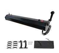 paiye Réservoir d'eau pour Galerie de Toit Extérieure 18/20/30 L - Douche Solaire Camping avec Pommeau de Douche Noir, Idéale pour Expéditions Tout-Terrain et Voyages Autonomes(113x18x15cm)