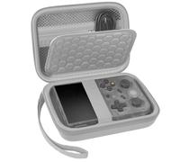 PAIYULE Étui de voyage compatible avec console de jeu portable RG353V/RG353VS/R36S rétro, support de rangement pour émulateur, sac de transport pour console de jeu Android (gris) (boîte uniquement)