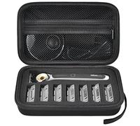 PAIYULE Étui de Voyage Compatible avec Rasoir Chauffant Gillette pour Homme, kit de Rasage de démarrage Support de Rangement pour recharges de Lame, Protections Clipper, Station de Charge et