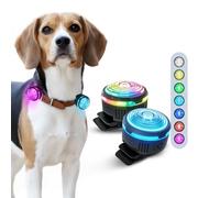 PAJ Light Mini - 2X Collier LED Miniature Lumineux pour Chiens et Chats de Petite et Moyenne Taille - Fixation Ajustable - 100% étanche - 7 Couleurs - Visibilité et sécurité Nocturnes