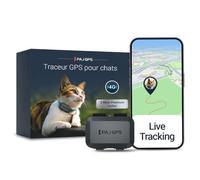 PAJ Traceur GPS 4G Mini pour Chats, 3 Mois d'Abonnement Premium Inclus | Collier pour chat inclus - Compatible avec la plupart des colliers - Alerte de fugue - Suivi en temps réel - 100% étanche