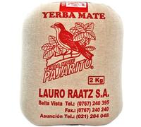 Pajarito Yerba Maté en sac: 2 kg +échantillon (40g)| Boisson énergisante et tonique, riche en vitamines et antioxydants! Accélère le métabolisme.