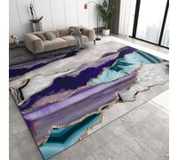 PAJEON Tapis de Chambre Marbre d'or Violet De Luxe Clair, 100 x 150 cm Entretien Facile Intérieur Moquette, Écologique Paillasson Intérieur - pour Chambre d'enfant