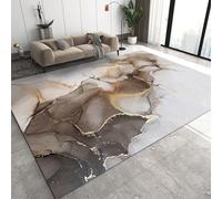 Tapis de Décoration Marbre De Pierre Abstrait Minimaliste De Luxe, 140 x 200 cm Tapis Moquette de Chambre à Poils Ras, Paillasson Intérieur - pour Chambre à Coucher de Salon