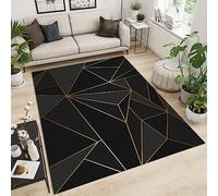PAJEON Tapis de Salon Triangle d'or De Mode Simple Géométrique, 180 x 270 cm Tapis Moquette de Chambre à Poils Ras, Paillasson Intérieur - pour Chambre à Coucher de Salon