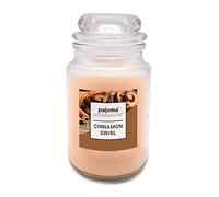 pajoma Bougie parfumée Cinnamon Swirl dans un verre à bonbon, durée de combustion jusqu'à 40 heures