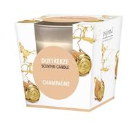 pajoma® Bougie parfumée dans un verre satiné | Durée de combustion : 25 heures | Dans un élégant emballage cadeau | Qualité supérieure (champagne, 1)