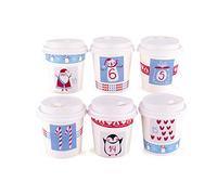 pajoma Calendrier de l'Avent Cups, 24 gobelets à remplir, avec autocollants et accessoires, Balu