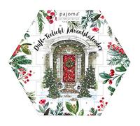 pajoma Calendrier de l'Avent Hexagonal Bleu, Cire, 32x37x3,8