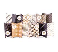 pajoma Calendrier de l'Avent Pillow - 24 boites à remplir + Autocollants - Doré