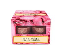 pajoma Lot de 12 bougies chauffe-plat parfumées Rose