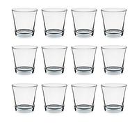 Pajoma Lot de 12 photophores en Forme d'entonnoir 7,5 x 5,5 x 7,5 cm pour décoration de Table, Cadeaux d'invités, décoration de Mariage, décoration de fête, etc. 09565A Transparent