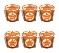 pajoma® Lot de 6 mini bougies parfumées orange cannelle Édition de Noël | Poids de cire 45 g Durée de combustion : 10 heures Dans un élégant emballage cadeau | Qualité supérieure
