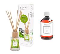pajoma Parfum d'ambiance bambou 100 ml + recharge 500 ml | Kit complet avec bâtonnets en rotin | Diffuseur longue durée, qualité supérieure