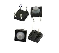 PAJPXPCD 20pcs/lot 8x8x5MM 4PIN/2PIN Conductive Silicone Soundless Tactile Tact Push Button Switch Self-Reset (4PIN)