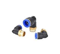PAJPXPCD 5pcs Pneumatic Air Connector Fitting PL 4mm 6mm 8mm Thread 1/8" 1/4 3/8 1/2 Straight Hose Fittings Pipe Quick Connectors(PL8-04)
