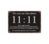 PAJPXPCD Angel Numbers 11:11 Scripture Tin Decor 12x8 Inch