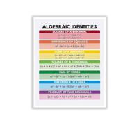 PAJPXPCD Classic Mathematical Formulas Metal Sign Distressed Finish for Geometry Instructor Gift Classroom Decor Homeschool Learning Wall Plaque 8 X 12 inch