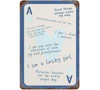 PAJPXPCD Classic Metal Sign Vintage Playing Cards Bar Game Room 8 X 12 in