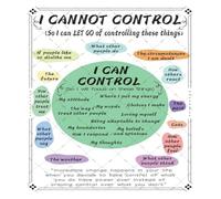 PAJPXPCD Coping Skills Checklist Metal Sign Let Go of What You Cannot Change for Life Coach Coaching Office Wall Hanging 8 X 12 inch