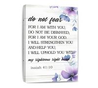 PAJPXPCD Do Not Fear Wall-Art Inspirational Scripture Quote from Isaiah for Strength and Courage Home Decor and Gift Idea(Unframed,08x12inch(20x30cm))